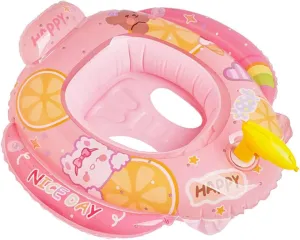 Inflatable Pool Floats Kids with Water Gun Toddler Pool Float for Kids Aged 3-5 Pool Floaties for Girls Boys Child Swimming Ring Baby Water Float with Squirt Gun Summer Pool Game Toys Beach Party Gift