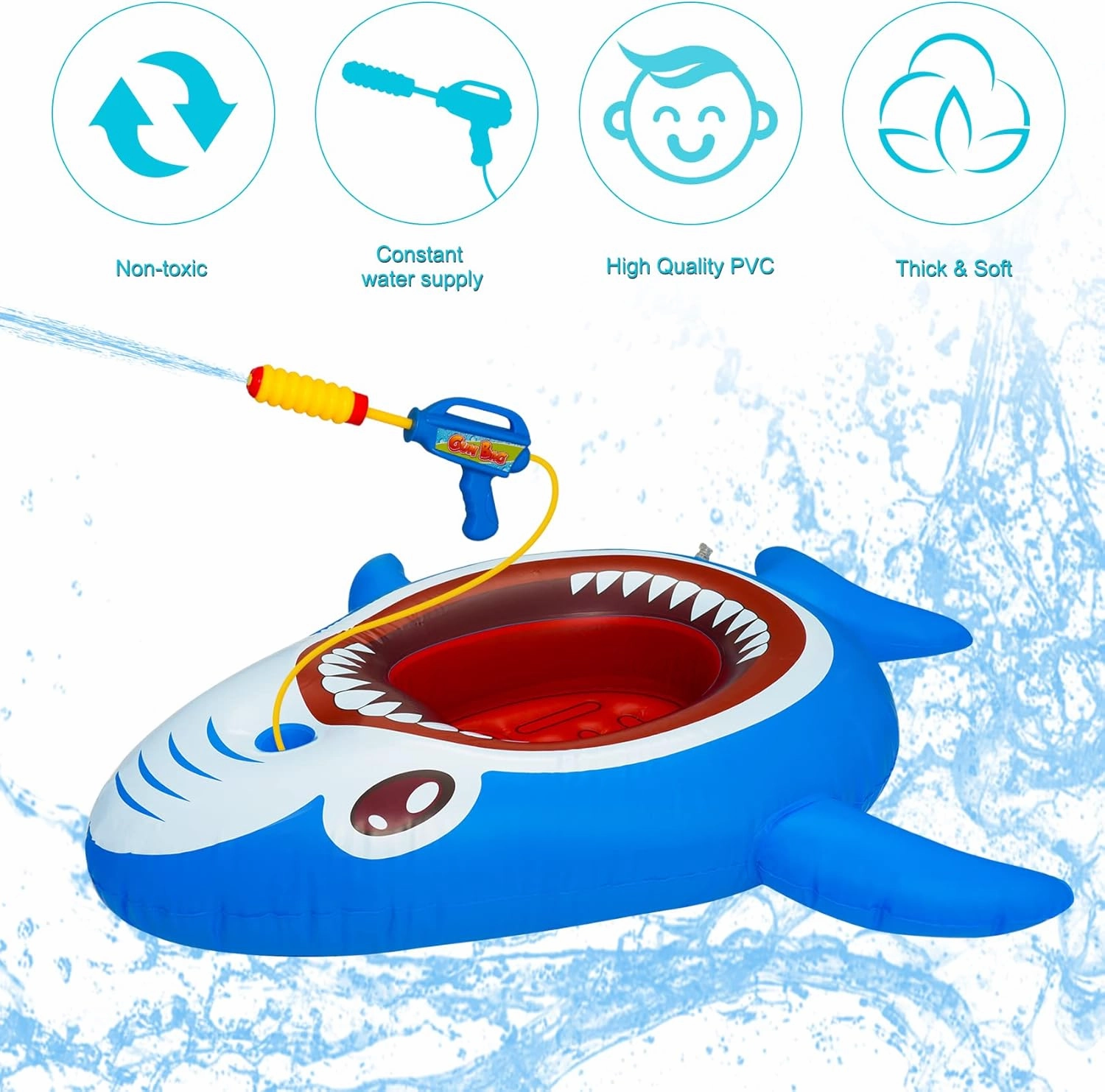 Inflatable Floating Pool Toys for Kids Pool Float Swimming Ring Beach Water