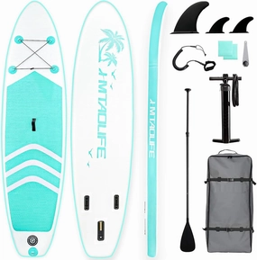 Inflatable Stand Up Paddle Board, 10' SUP with Premium Accessories, Yoga Board for Youth & Adult