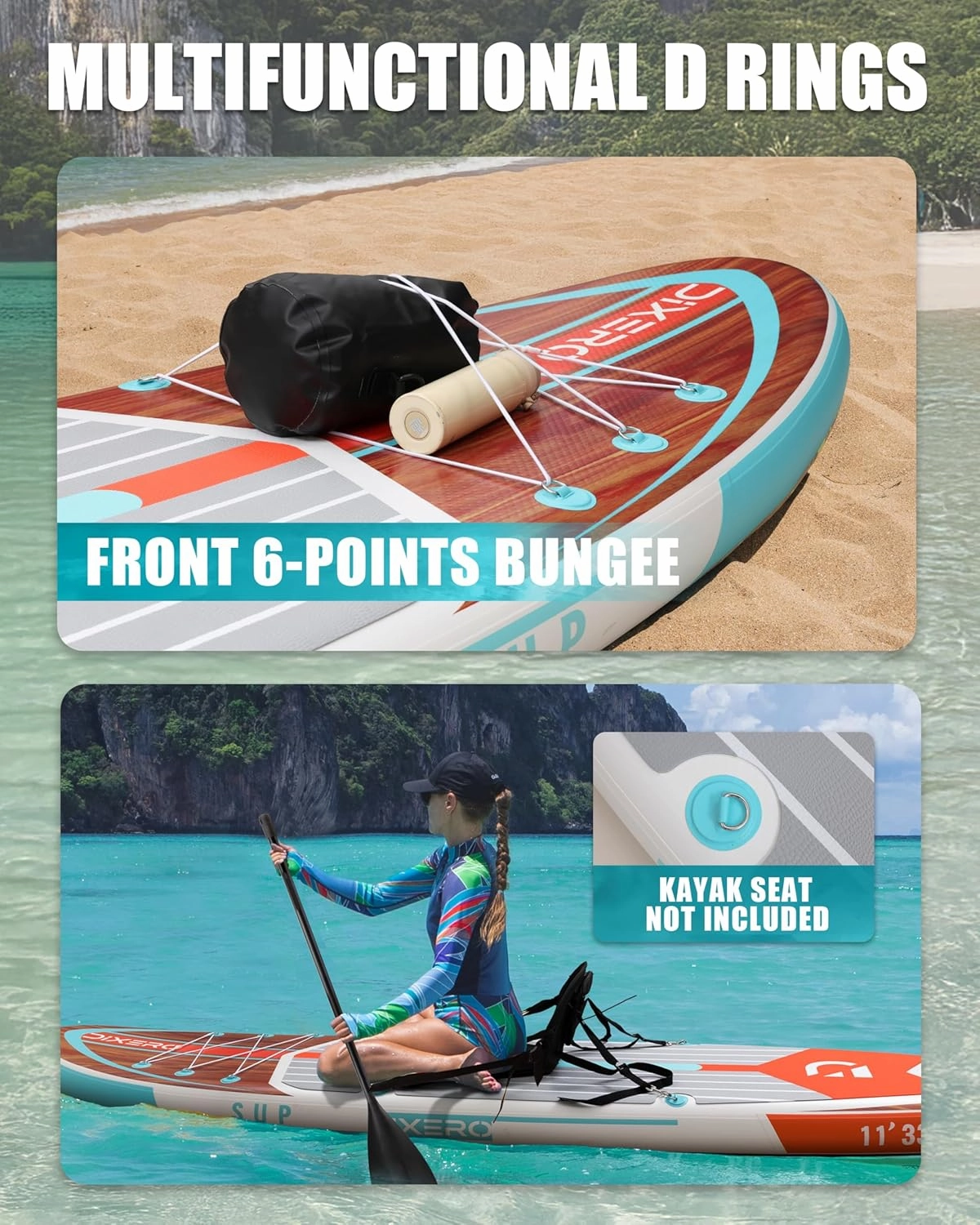 Inflatable Stand Up Paddle Board 11'*33", Extra Wide Paddle Boards for Adults, SUP with Premium Accessories, Adjustable Paddle, Hand Pump, Bottom Fin, Leash Waterproof Phone Bag