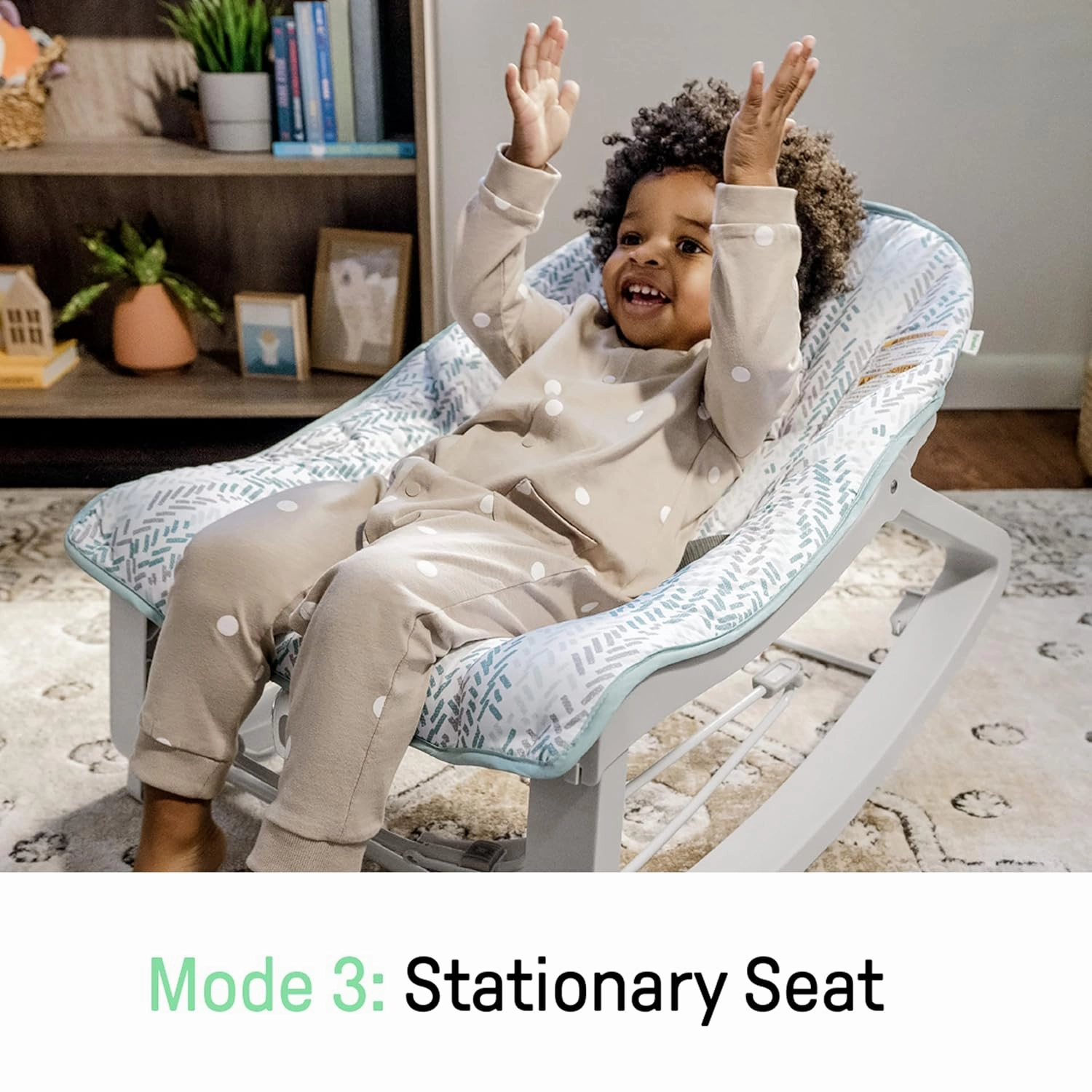Ingenuity Keep Cozy 3-in-1 Grow with Me Vibrating Baby Bouncer Seat & Infant to Toddler Rocker, Vibrations & Toy Bar, 0-30 Months Up to 40 lbs (Pink Lily)