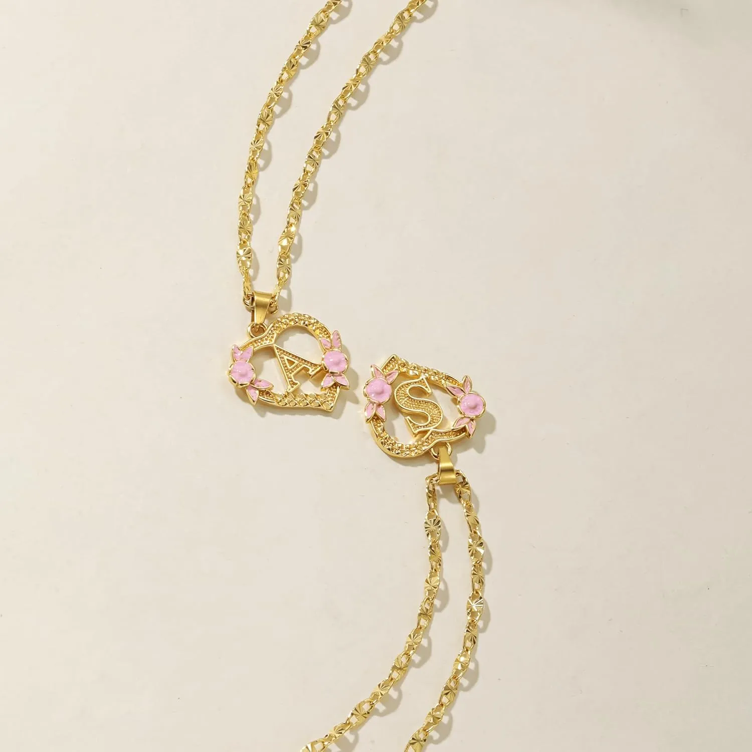Initial Heart Necklace for Women Heart Gold Letter A-Z Name Alphabet Pendant Necklace for women Gift