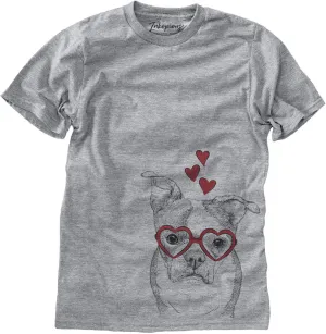 Inkopious Valentine Bandit The Boston Terrier Dog Triblend T-Shirt