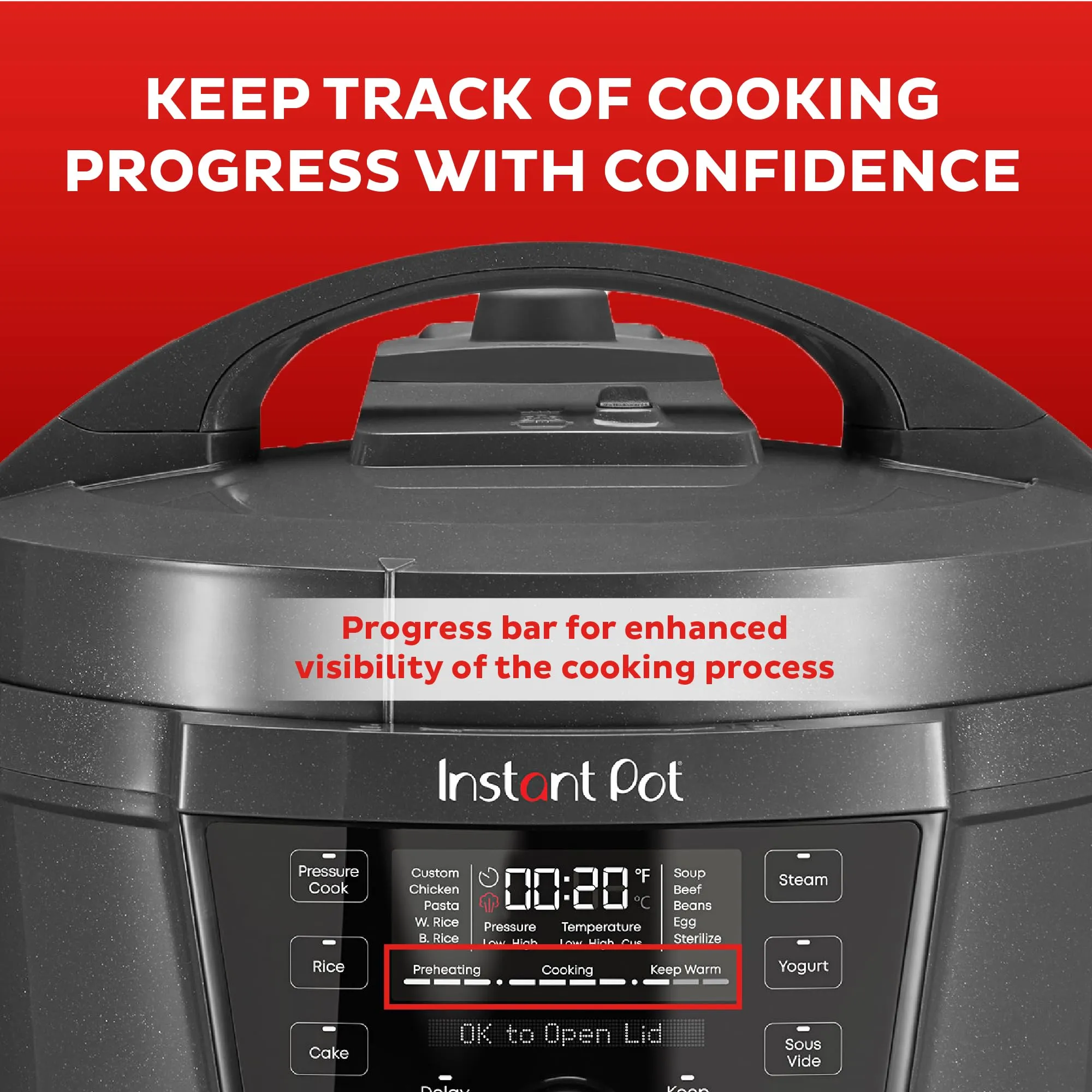 Instant Pot RIO Wide Plus, 7.5 Quarts 35% Larger Cooking Surface, WhisperQuiet Steam Release, 9-in-1 Electric Multi-Cooker, Pressure Slow Cooker, Rice Cooker, Steamer, Sauté, Cake &amp; Warmer, XL