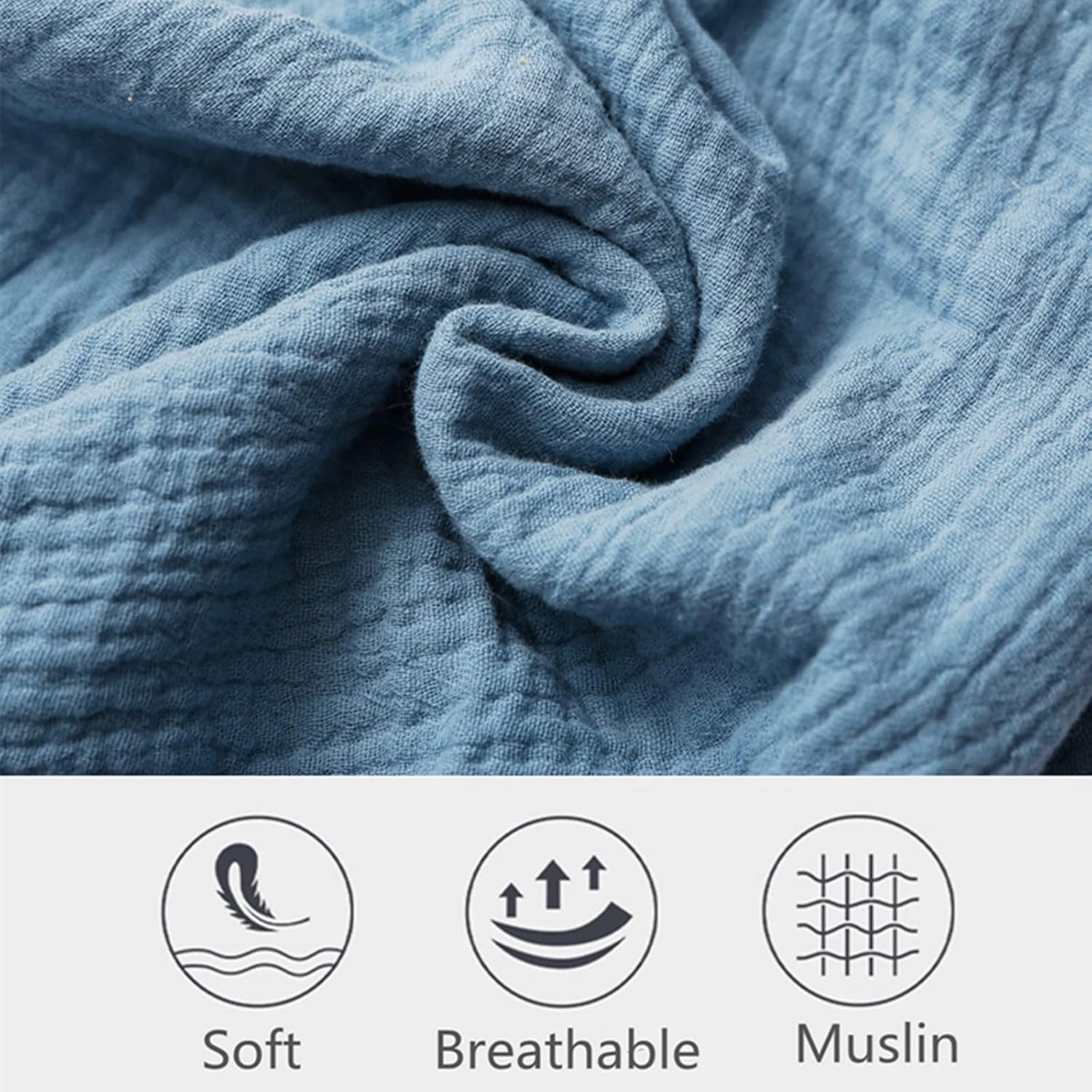 insular Baby Lovey Blanket for Boys and Girls, Organic Cotton Muslin Security Blanket for Babies, Soft Breathable Lovie Soothing Towel for Newborn and Infant, Star&Moon (Blue)