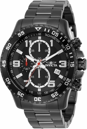 Invicta Men's 14880 Specialty Chronograph Black Dial Black Ion-Plated Stainless Steel Watch