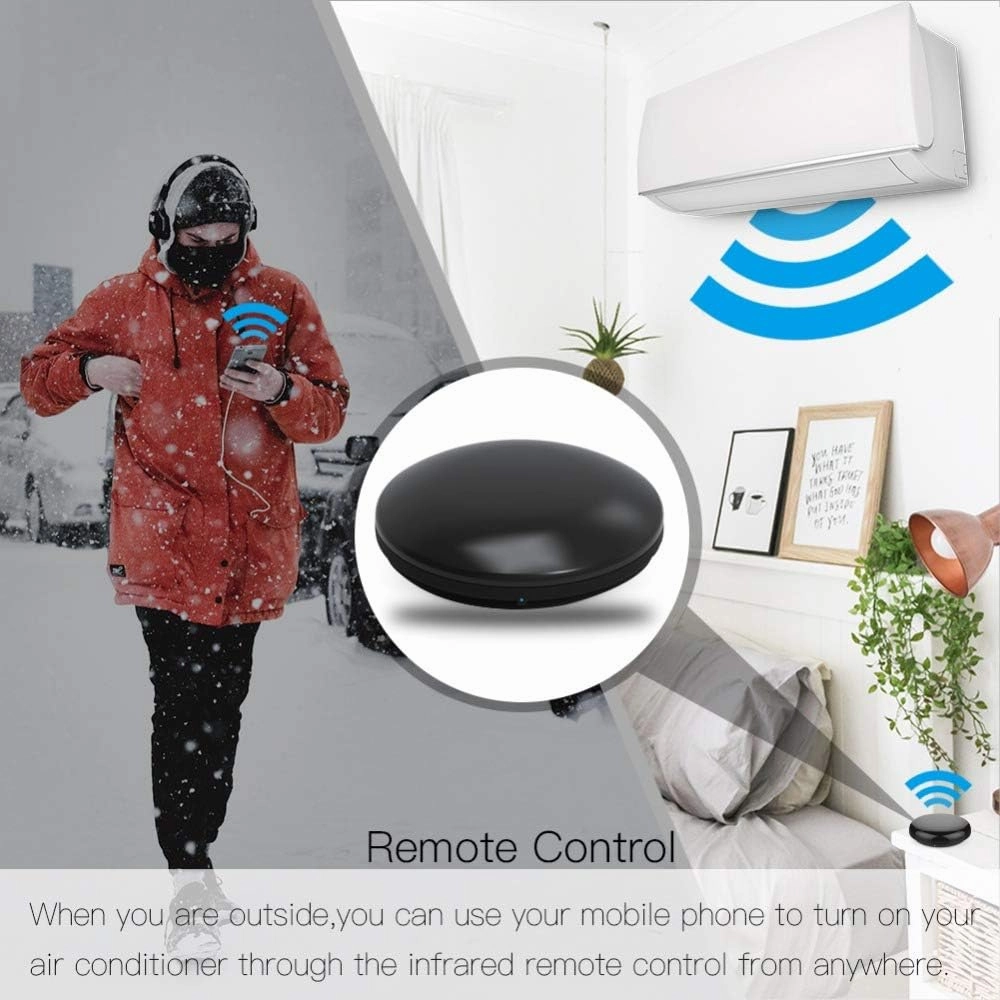 IR Remote Control Universal-Hub with Temperature Humidity Sensor,Upgraded Smart Home Automation WiFi Infrared Blaster for TV Air Conditioner STB Audio,Compatible with Alexa,Google Home