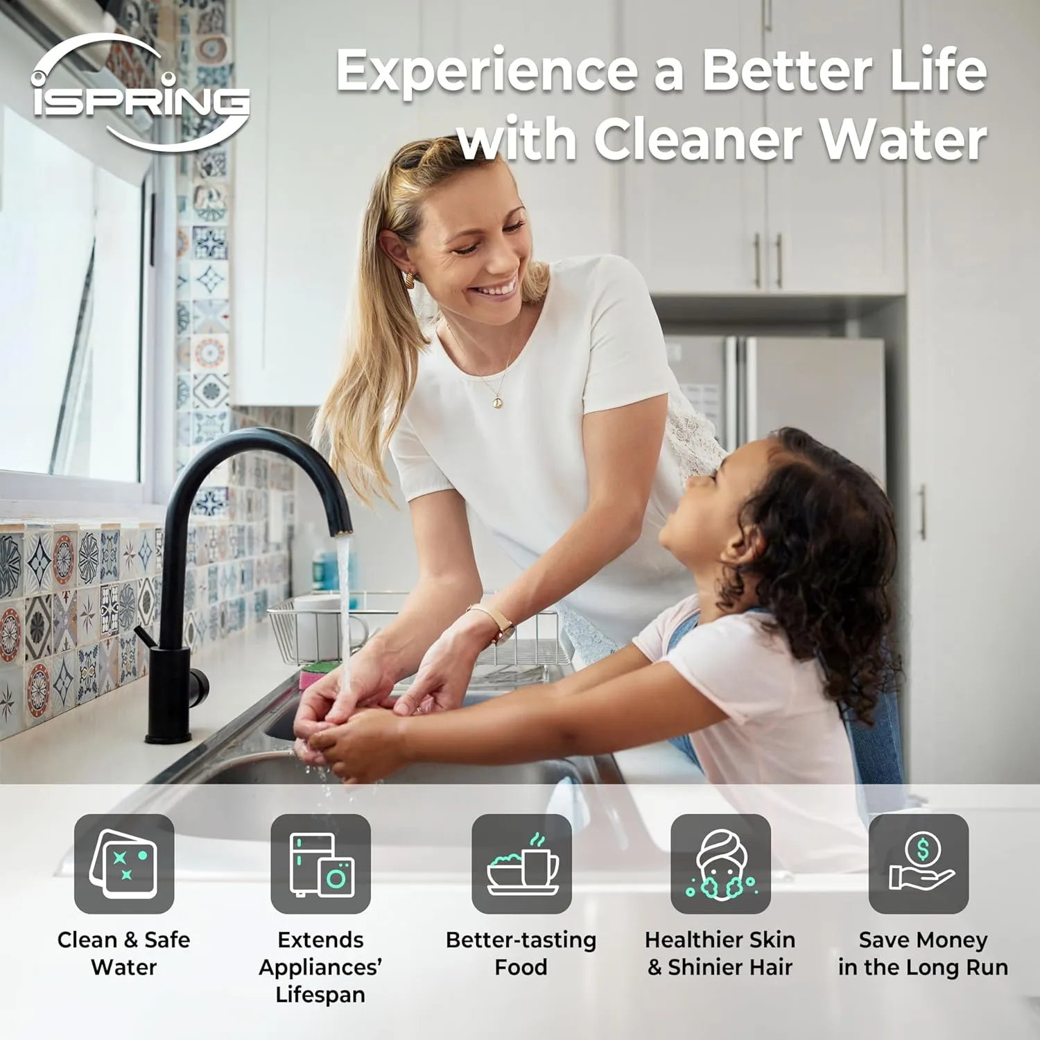 iSpring Elite Series Whole House Central Water Filtration System with Automatic Control Head, Reduces Chlorine, Chloramine, PFAS, Lead