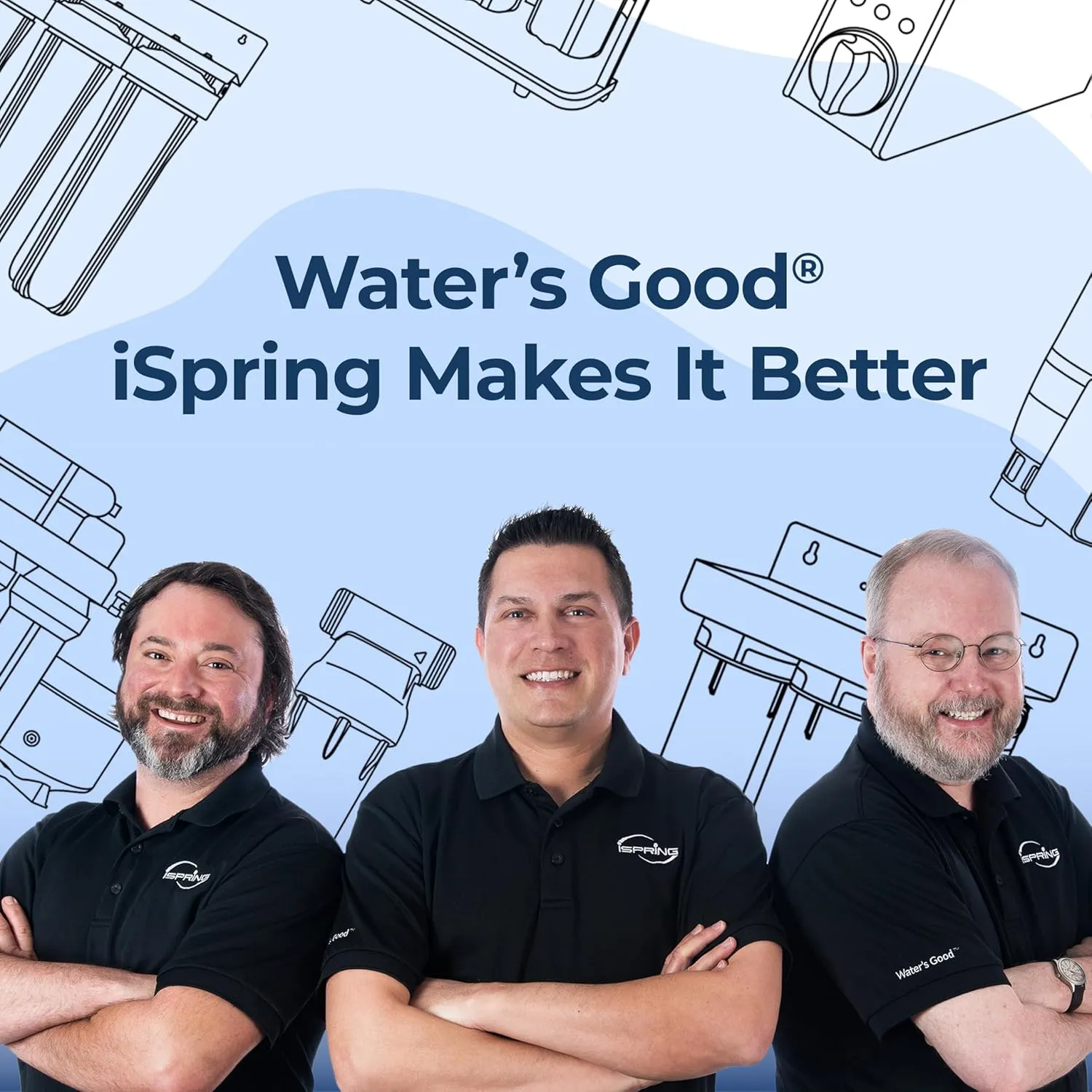 iSpring Elite Series Whole House Central Water Filtration System with Automatic Control Head, Reduces Chlorine, Chloramine, PFAS, Lead