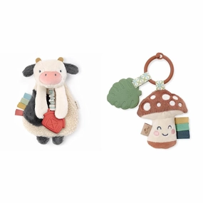 Itzy Ritzy - Itzy Lovey Including Teether, Textured Ribbons & Dangle Arms; Features & Itzy Pal Infant Toy & Teether Includes Lovey, Crinkle Sound, Textured Ribbons & Silicone Teether