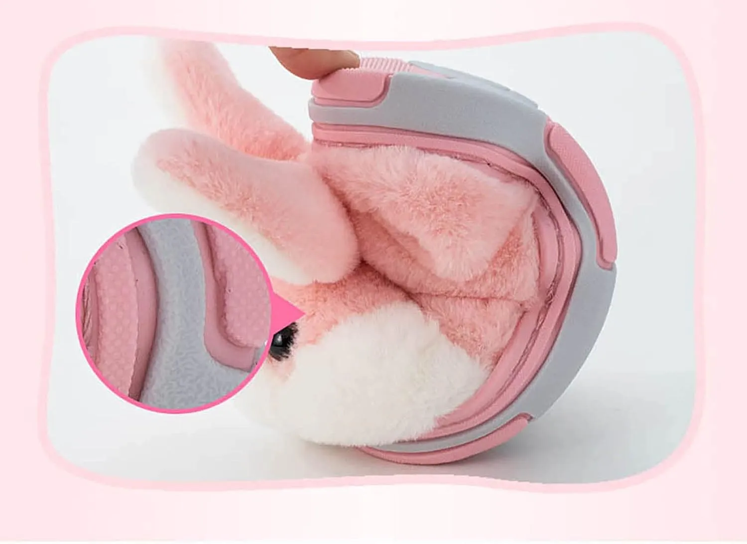 IXITON Lovely winter warm Furry Bunny Slippers for Women Men,Cute Funny Cozy fluffy Rabbit Shoes home Plush Animal Slippers