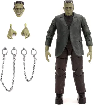 Jada Toys Universal Monsters 6" Frankenstein Action Figure, Toys for Kids and Adults, 31958, Black