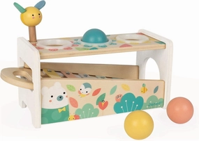 Janod Pure Tap Tap Xylophone Pure 2-in-1 Early Learning Toy - Ages 12 Months  - J05155