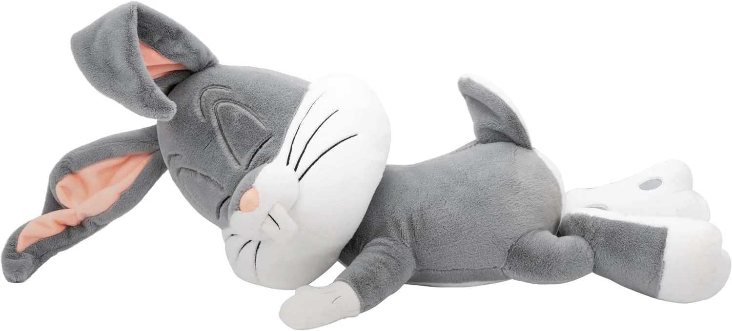 Jazwares Looney Tunes Bugs Bunny 18-inch Sleeping Plush - Ultrasoft Officially Licensed Warner Brothers Product Ages 2 