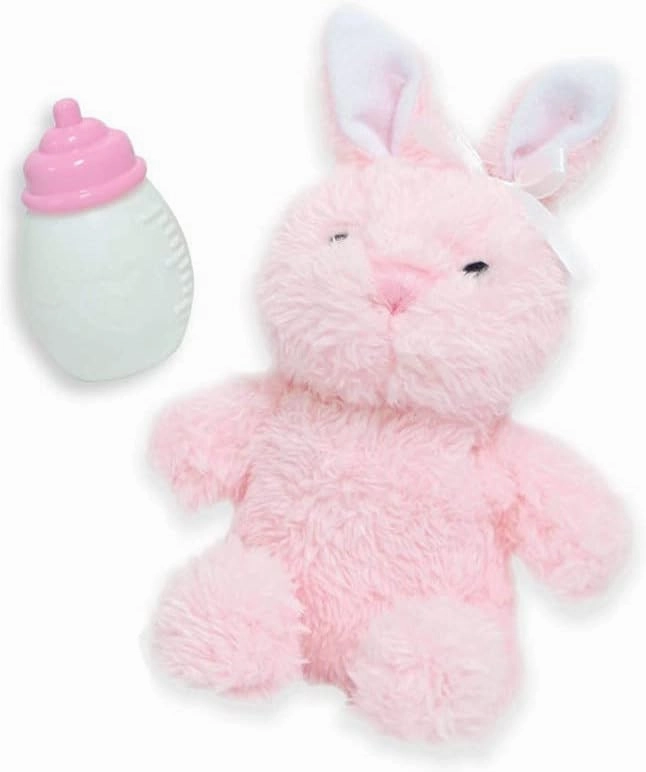 JC Toys - La Baby Travel Case Gift Set| Caucasian 11-inch Small Soft Body Baby Doll | Washable | Cute Outfit, Bottle, Pacifier & Plush Bunny | for Children 12 Months  , Pink