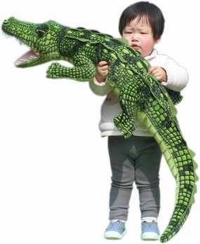 JESONN Realistic Soft Plush Animals Stuffed Toys Crocodile for Kids' Pillow and Gifts,43.3 Inches or 110CM,1PC