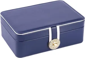 Jewelry Display Box Watch Case Jewelry Box Double Layer PU Large Capacity Earrings Jewelry Box Earrings Ring Multifunctional Jewelry Box Jewelry Storage Box Jewelry Display Box (Color : 1)