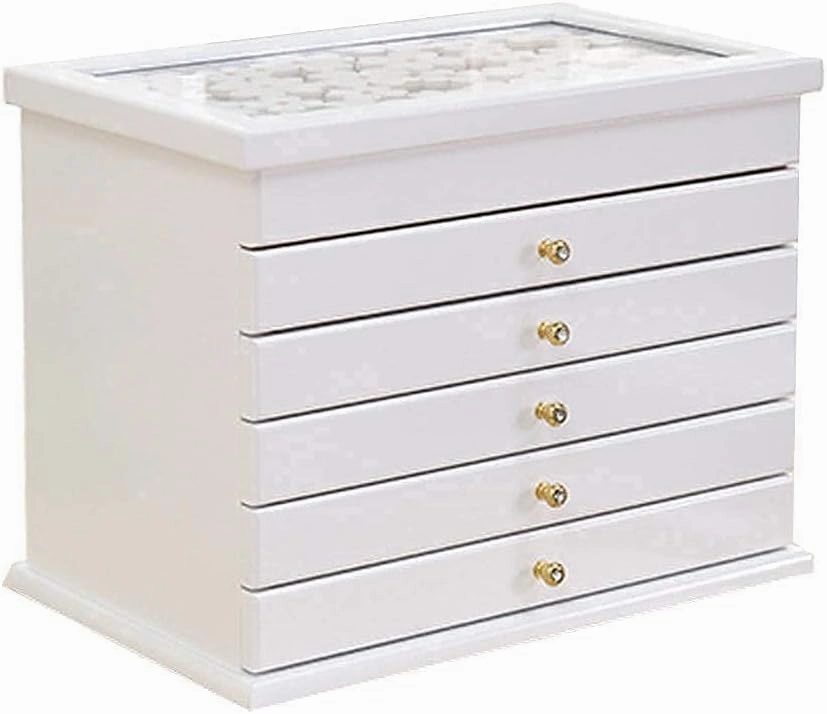 Jewelry Box Wooden Storage Box for Ring Jewelry Multi-Layer High Capacity Classic Suede Multi-Purpose Jewellery Ring Gift Box Trin