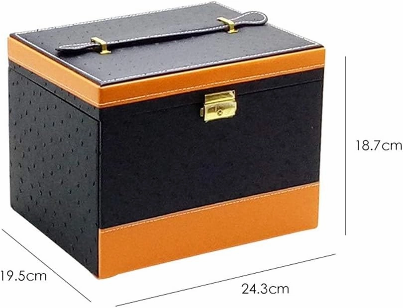 Jewelry Storage Case High-end Jewelry Box Creative Nordic Home Large Capacity Jewelry Storage Box Ring Holder(Black)