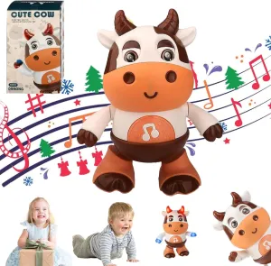 JHOS Boogie Cow Toy - Boogie Cow Light up Dancing Cow, 2025 New Musical Dancing Cow Toy with Music and LED Lights, Dancing Walking Baby Preschool Educational Musical Toy for Baby (1 Pack)