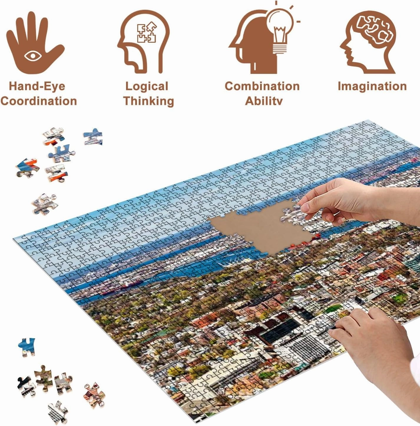 Jigsaw Puzzles 500 Pieces for Adult Staten Island Oil Storage Bayonne Puzzle Game for Family Wooden Puzzle Toy Educational Games Puzzles for Home Decor