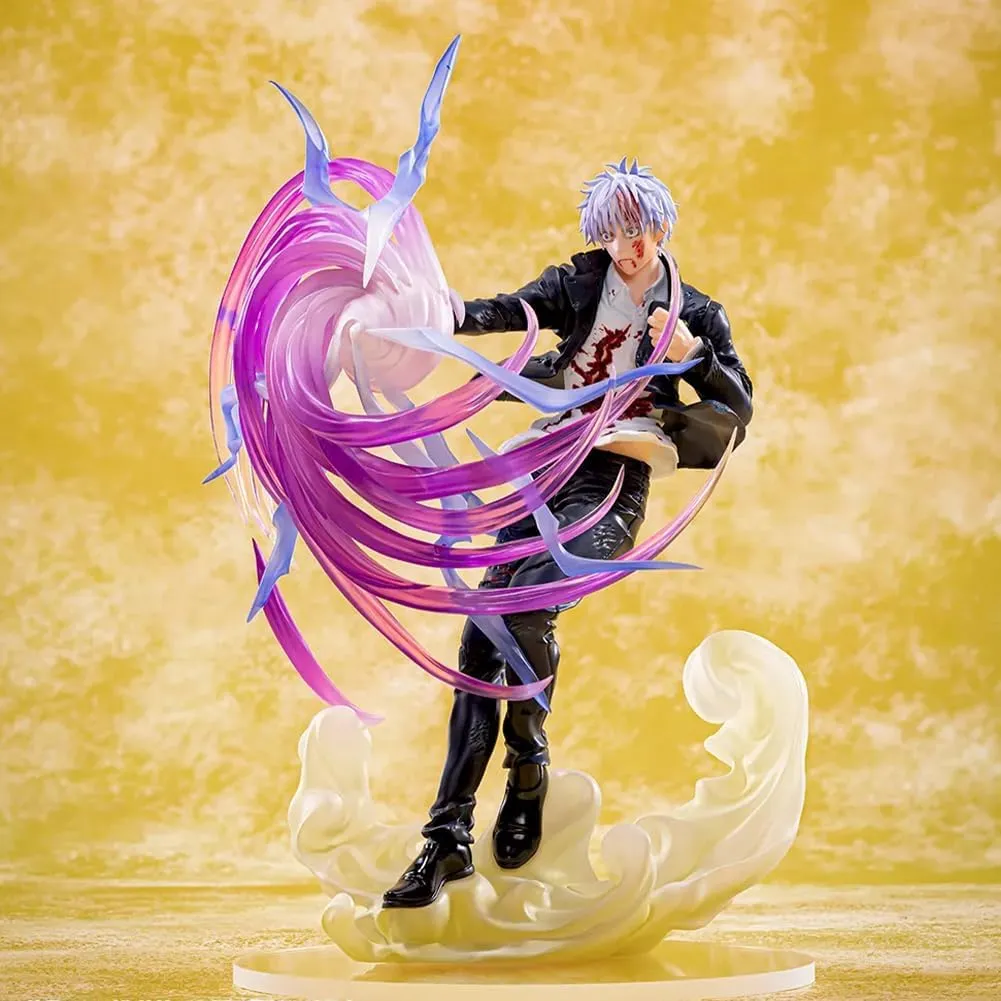 JJK Figure JJK Statue, 20cm Fighting Pose Anime JJK Action Figure Battle Damaged Version JJK Figure Model Handmade Collectible Desktop Decoration Gifts for Fans