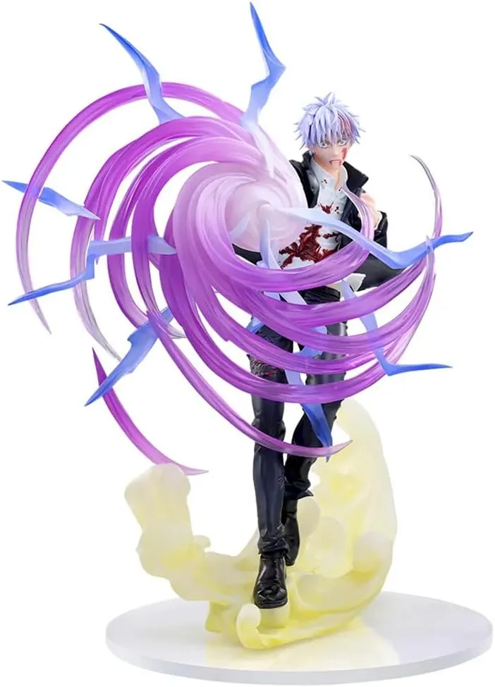 JJK Figure JJK Statue, 20cm Fighting Pose Anime JJK Action Figure Battle Damaged Version JJK Figure Model Handmade Collectible Desktop Decoration Gifts for Fans