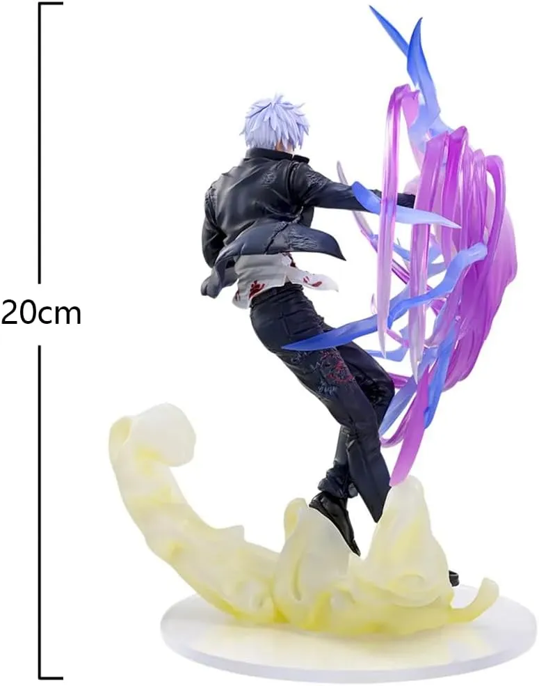 JJK Figure JJK Statue, 20cm Fighting Pose Anime JJK Action Figure Battle Damaged Version JJK Figure Model Handmade Collectible Desktop Decoration Gifts for Fans
