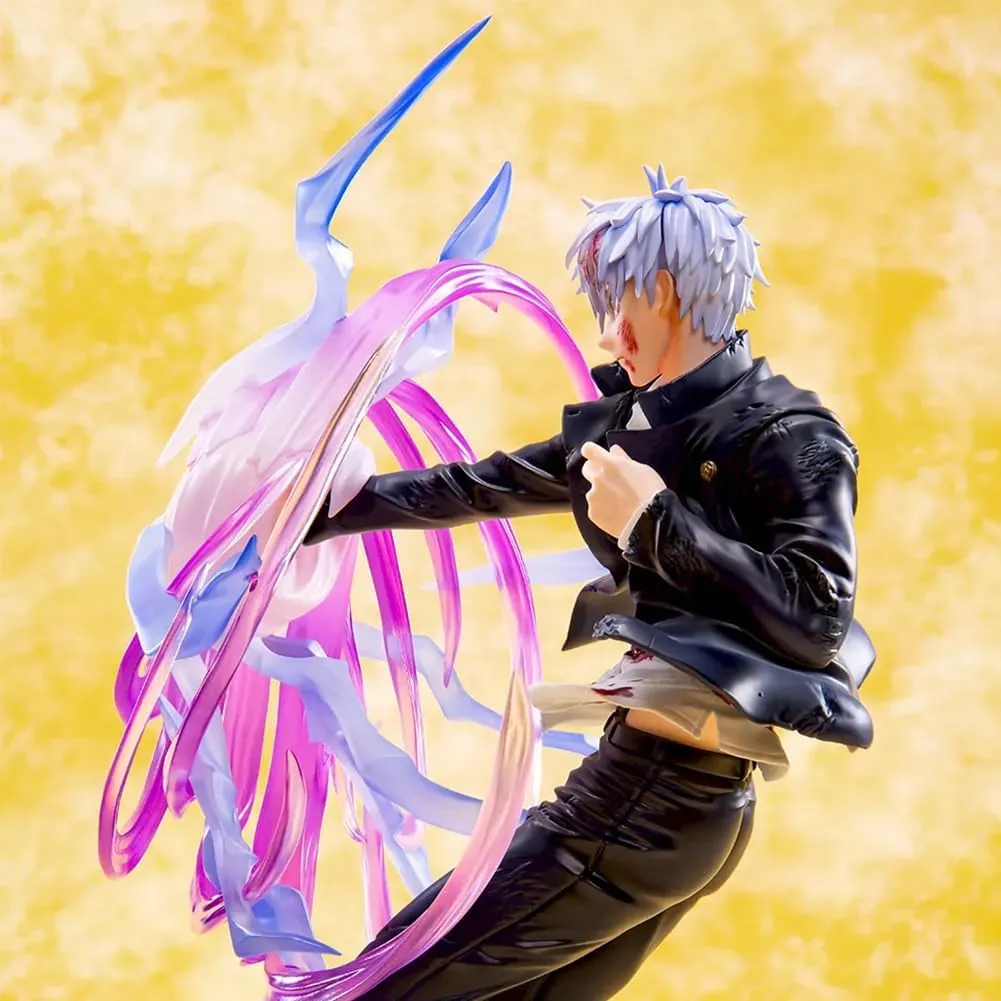 JJK Figure JJK Statue, 20cm Fighting Pose Anime JJK Action Figure Battle Damaged Version JJK Figure Model Handmade Collectible Desktop Decoration Gifts for Fans