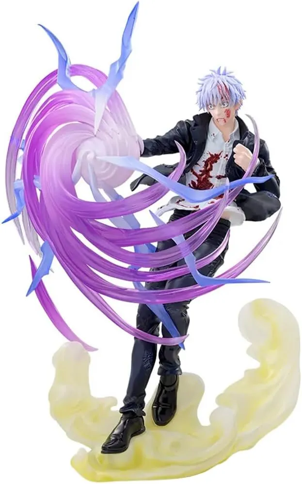 JJK Figure JJK Statue, 20cm Fighting Pose Anime JJK Action Figure Battle Damaged Version JJK Figure Model Handmade Collectible Desktop Decoration Gifts for Fans