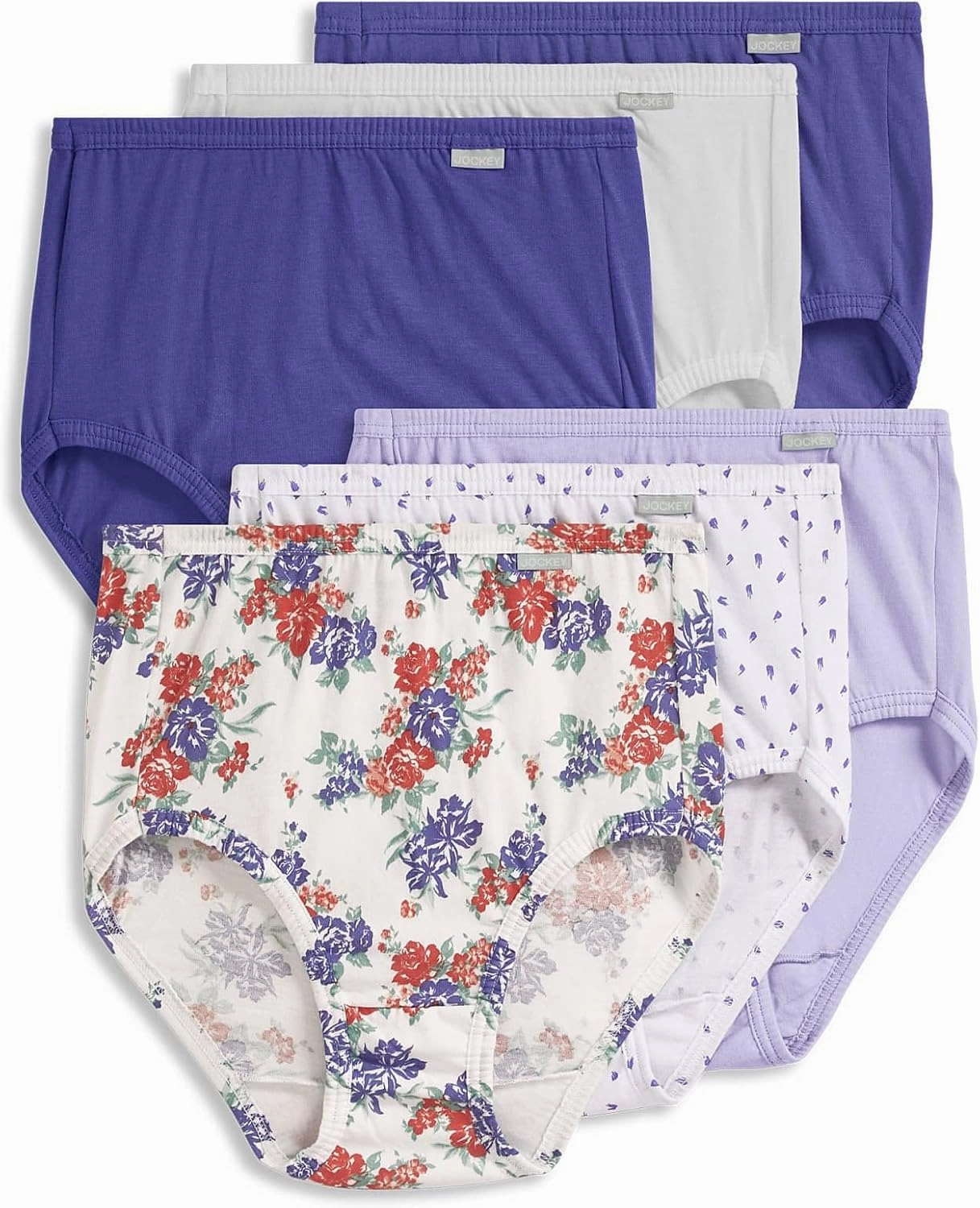Jockey Women's Underwear Plus Size Elance Brief - 6 Pack