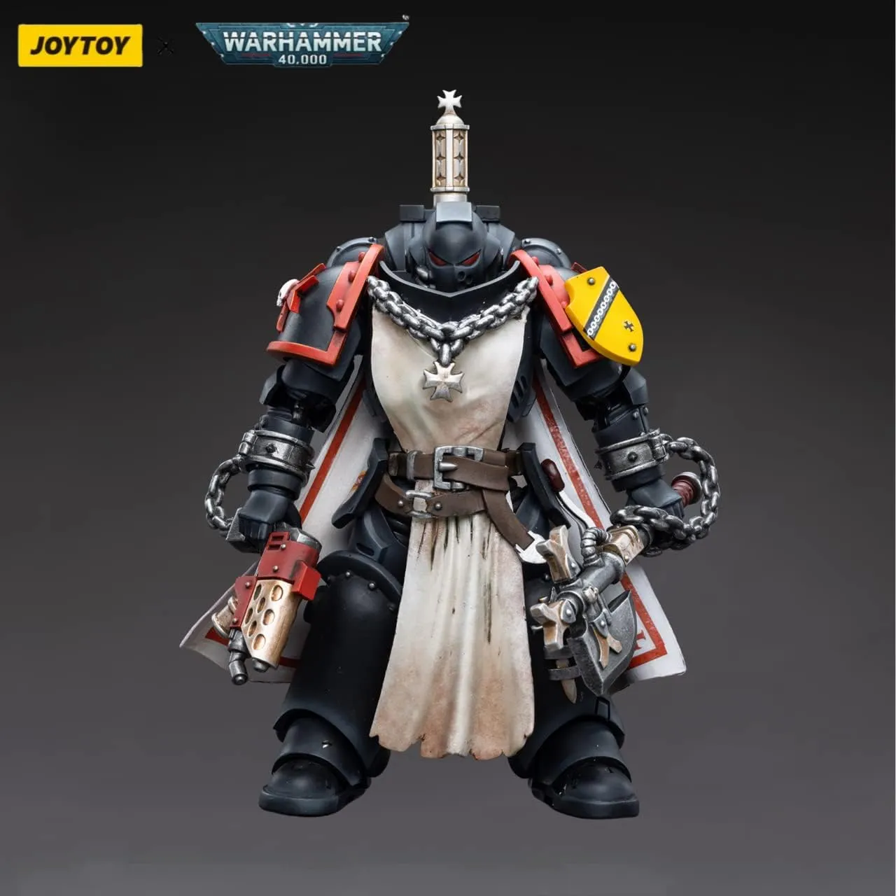 JOYTOY 1/18 Warhammer 40,000 Action Figure Black Templars Primaris Sword Brethren Granbertus Collection Figures