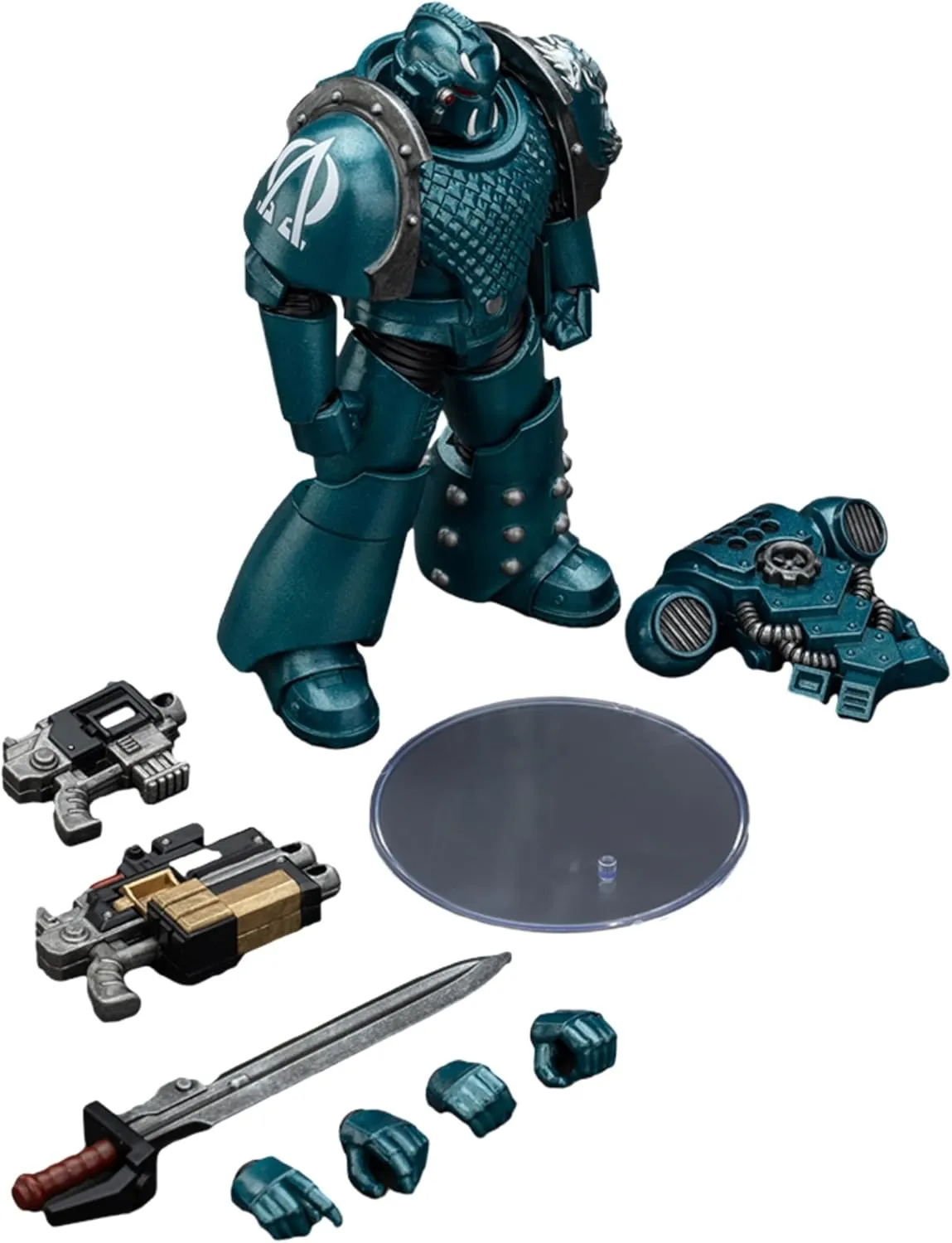JOYTOY Warhammer 40K 1/18 Action Figures Alpha Legion Headhunter Prime Collectible Model 4.7Inches Partial pre-Sale Amount Available Around Aug.