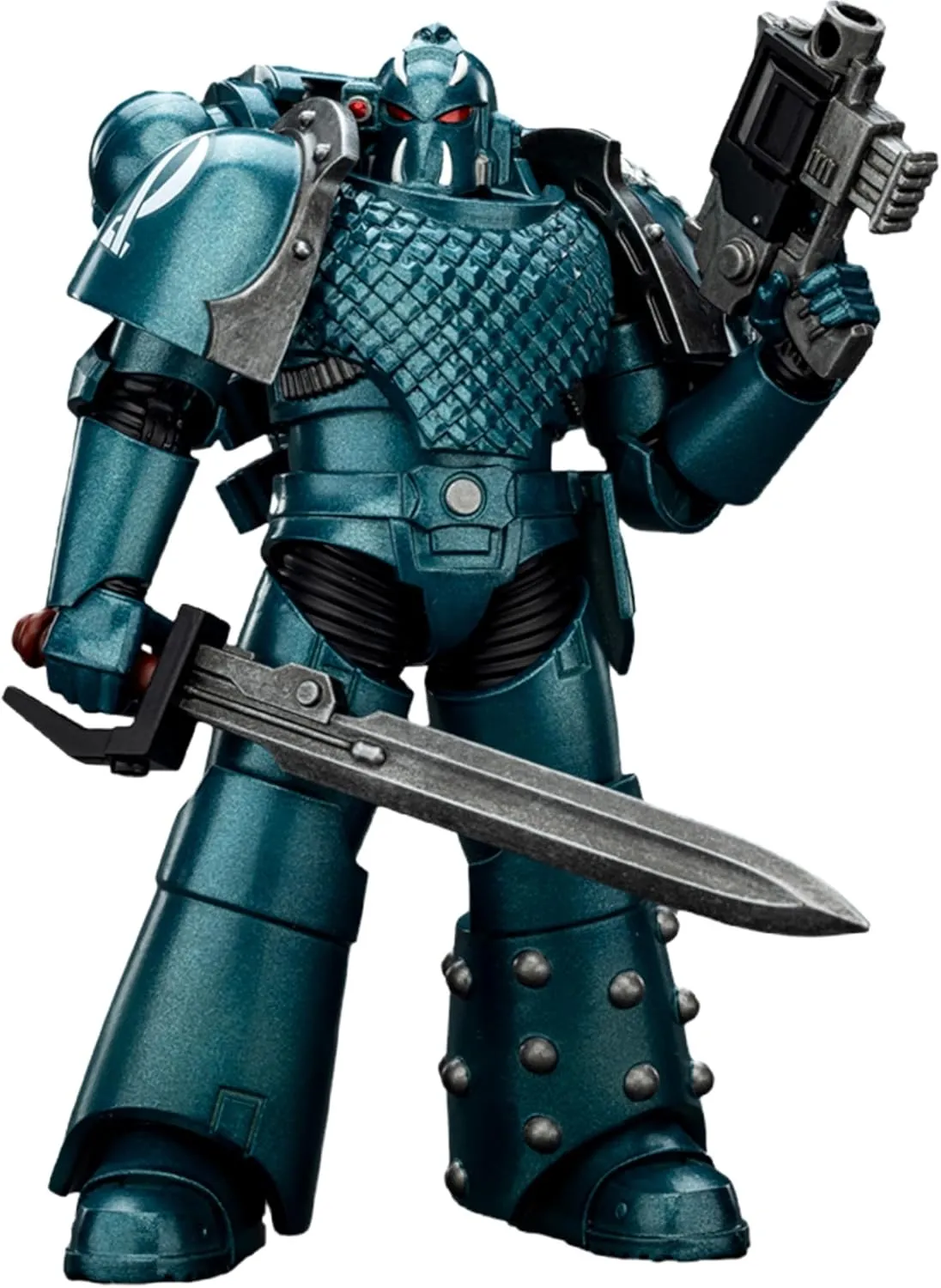 JOYTOY Warhammer 40K 1/18 Action Figures Alpha Legion Headhunter Prime Collectible Model 4.7Inches Partial pre-Sale Amount Available Around Aug.