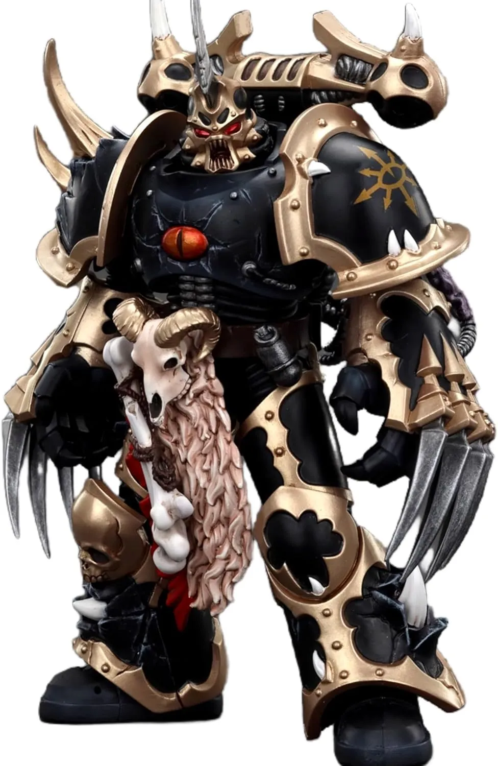 JOYTOY Warhammer 40K 1/18 Action Figures Chaos Space Marines Black Legion Chosen with Lightning Claws Collectible Model 4.9Inches