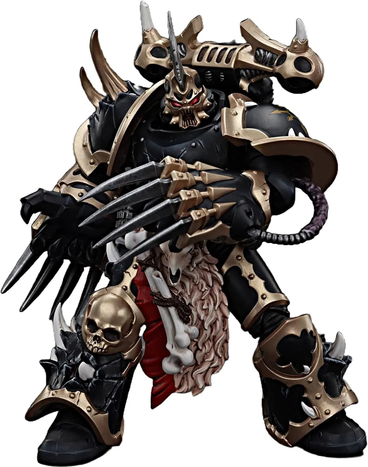 JOYTOY Warhammer 40K 1/18 Action Figures Chaos Space Marines Black Legion Chosen with Lightning Claws Collectible Model 4.9Inches