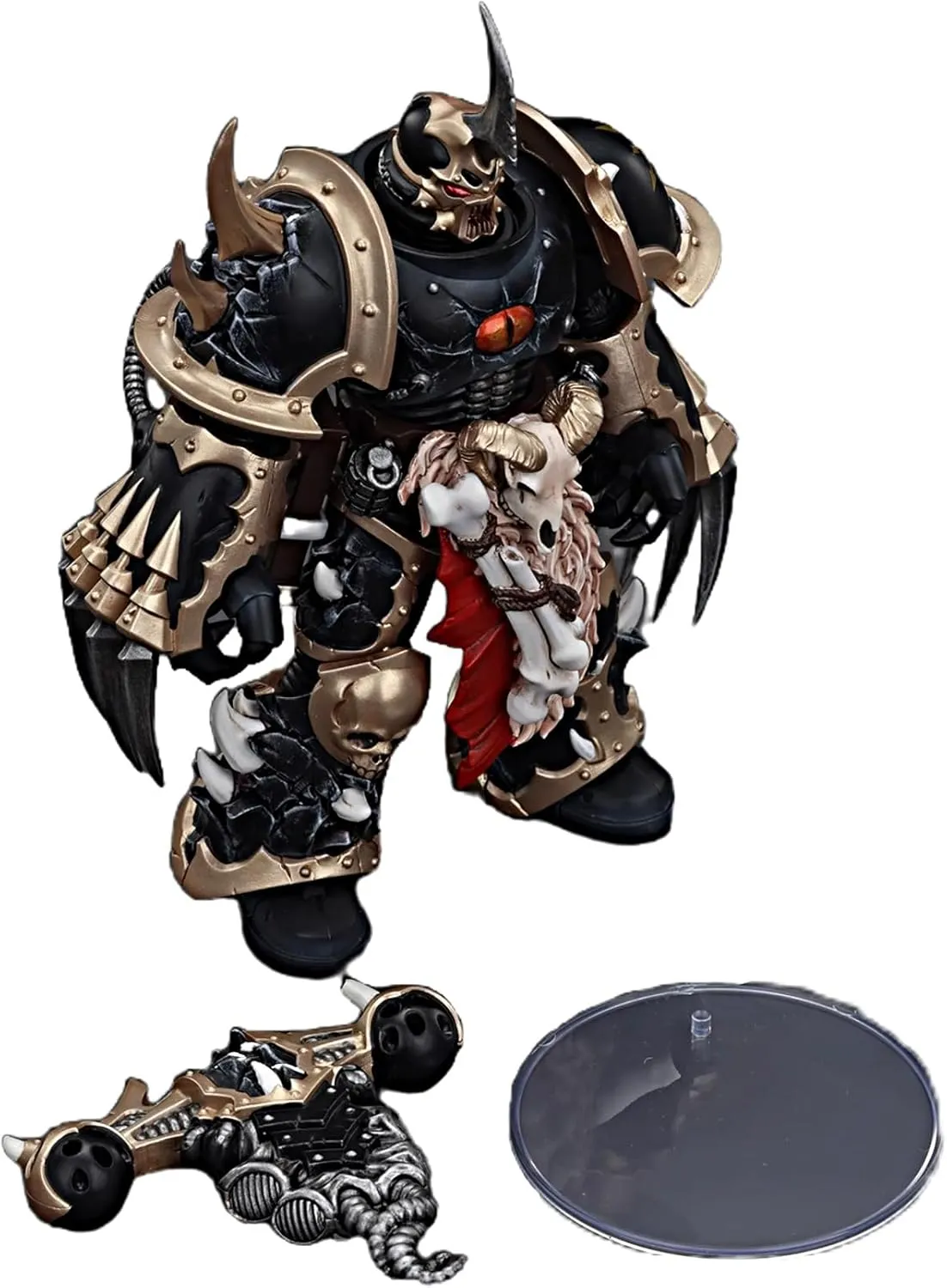 JOYTOY Warhammer 40K 1/18 Action Figures Chaos Space Marines Black Legion Chosen with Lightning Claws Collectible Model 4.9Inches