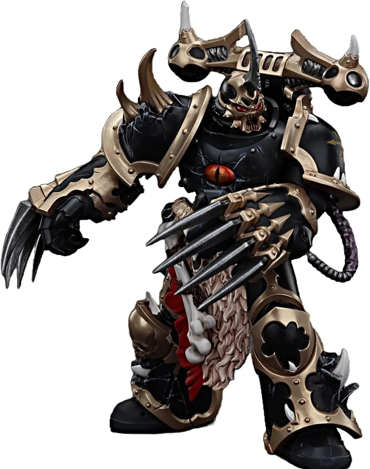 JOYTOY Warhammer 40K 1/18 Action Figures Chaos Space Marines Black Legion Chosen with Lightning Claws Collectible Model 4.9Inches