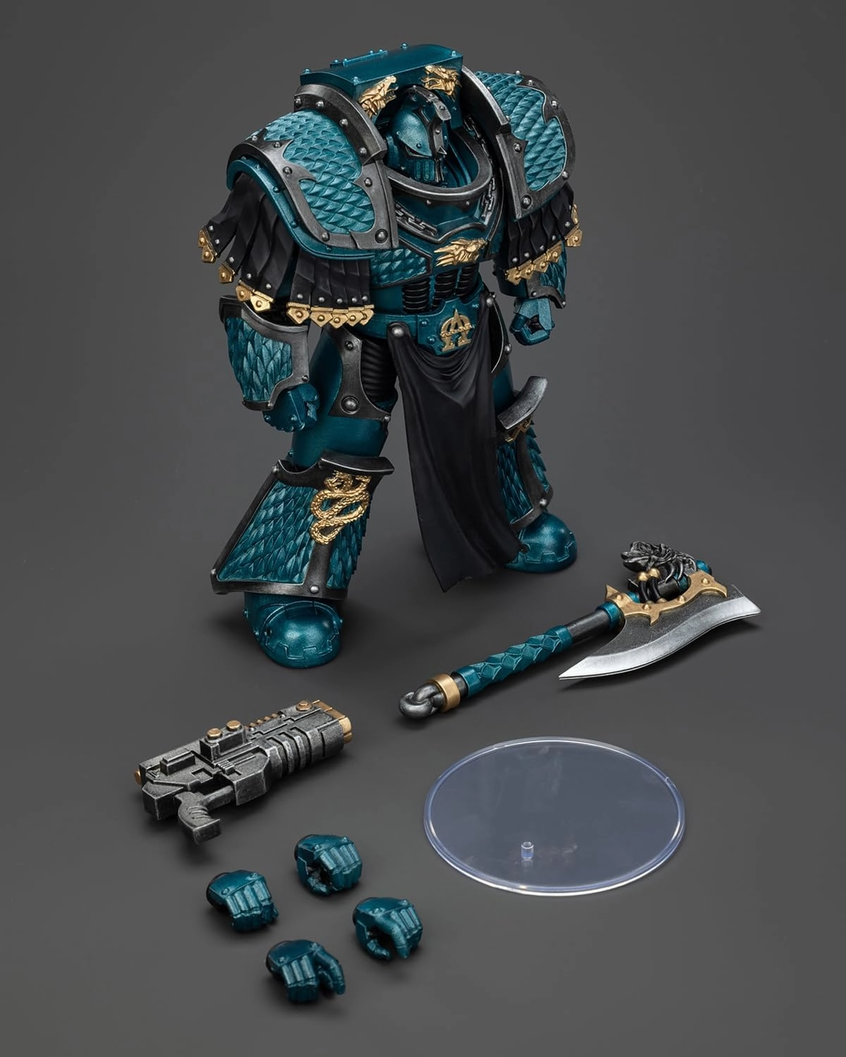 JoyToy 40K Genuine License 1:18 Action Figure, Alpha Legion Lernaean Terminator with Volkite Charger, 4.96 inch Collectible Action Figures Sets