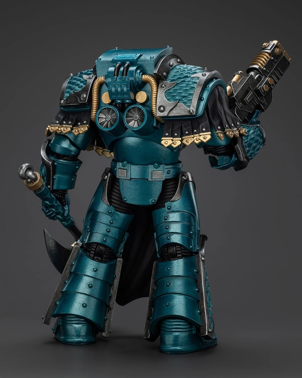 JoyToy 40K Genuine License 1:18 Action Figure, Alpha Legion Lernaean Terminator with Volkite Charger, 4.96 inch Collectible Action Figures Sets