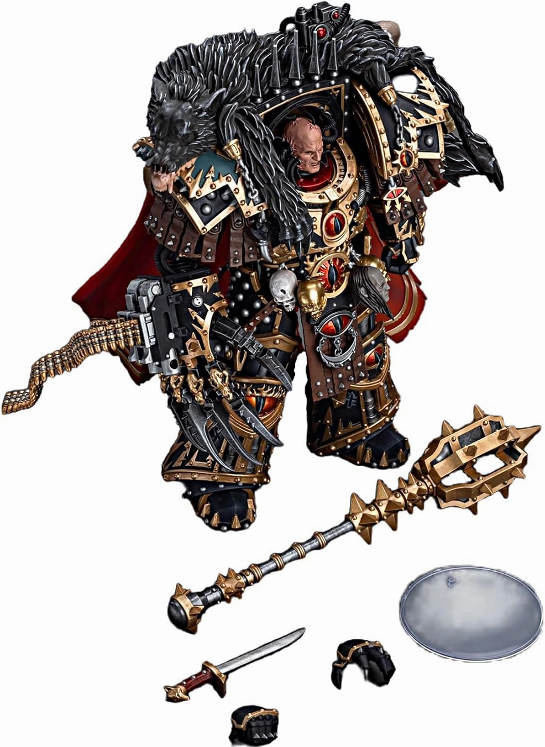 JOYTOY Warhammer 40K 1/18 Action Figures Sons of Horus Warmaster Horus Primarch of The XVlth Legion 7.95Inch Collectible Model