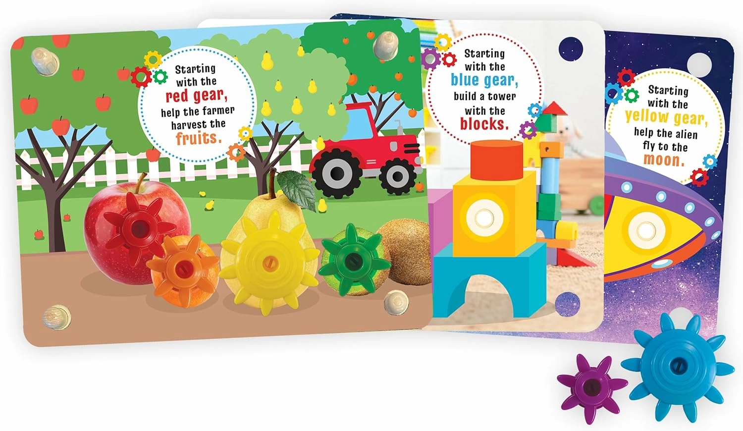 Julian & Luca Brilliant Baby Gear Game | Interactive Wooden Toy for Toddler | Educational & Fun Early Childhood Development Game