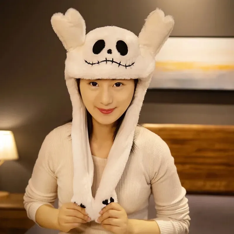 Jumping Bunny Ear Plush Animal Hat