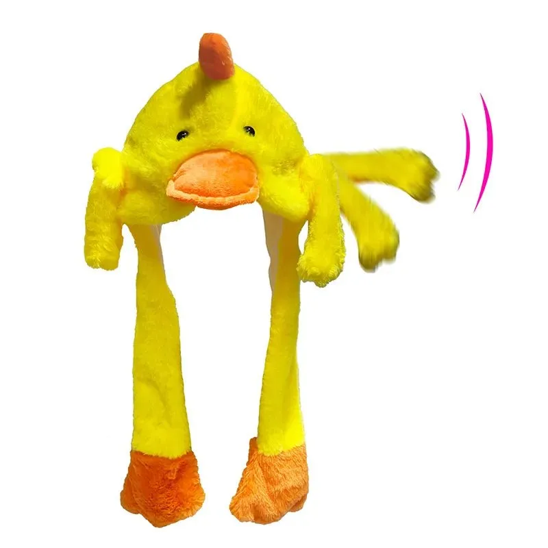 Jumping Bunny Ear Plush Animal Hat