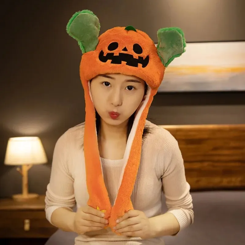 Jumping Bunny Ear Plush Animal Hat