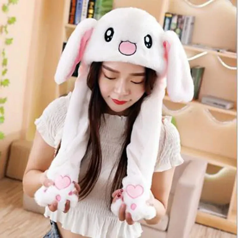 Jumping Bunny Ear Plush Animal Hat