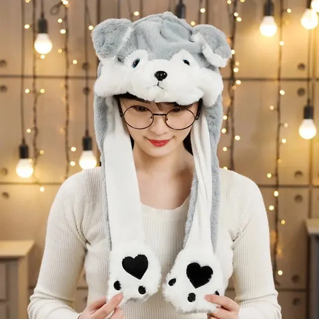 Jumping Bunny Ear Plush Animal Hat