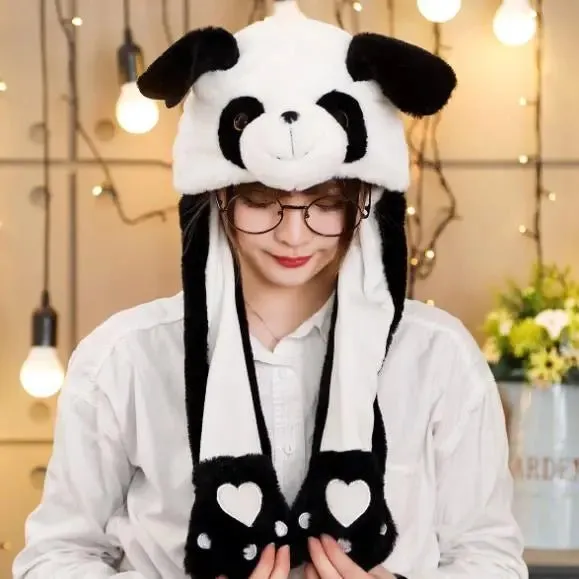 Jumping Bunny Ear Plush Animal Hat