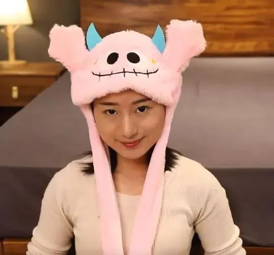 Jumping Bunny Ear Plush Animal Hat