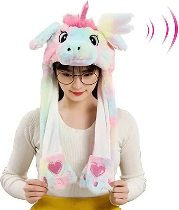 Jumping Bunny Ear Plush Animal Hat